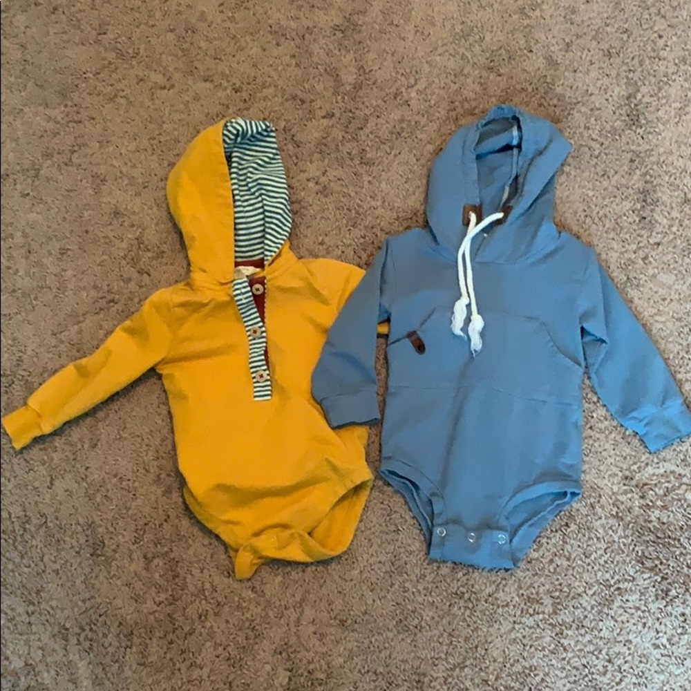 Two Hooded Boys Onesies